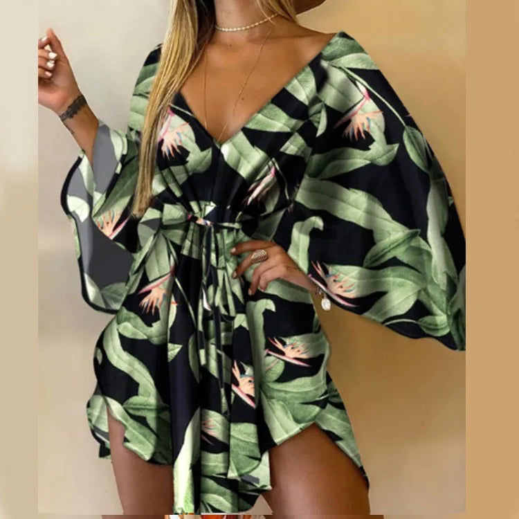Vestido Boho - Manga Morcego