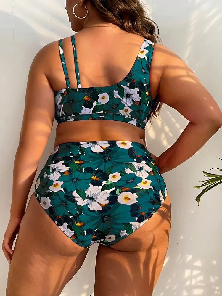 Biquíni Plus Size Meia Estampa Floral - Vento Maré