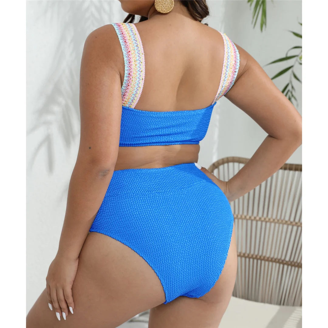 Biquíni Plus Size Azul Push Up - Vento Maré