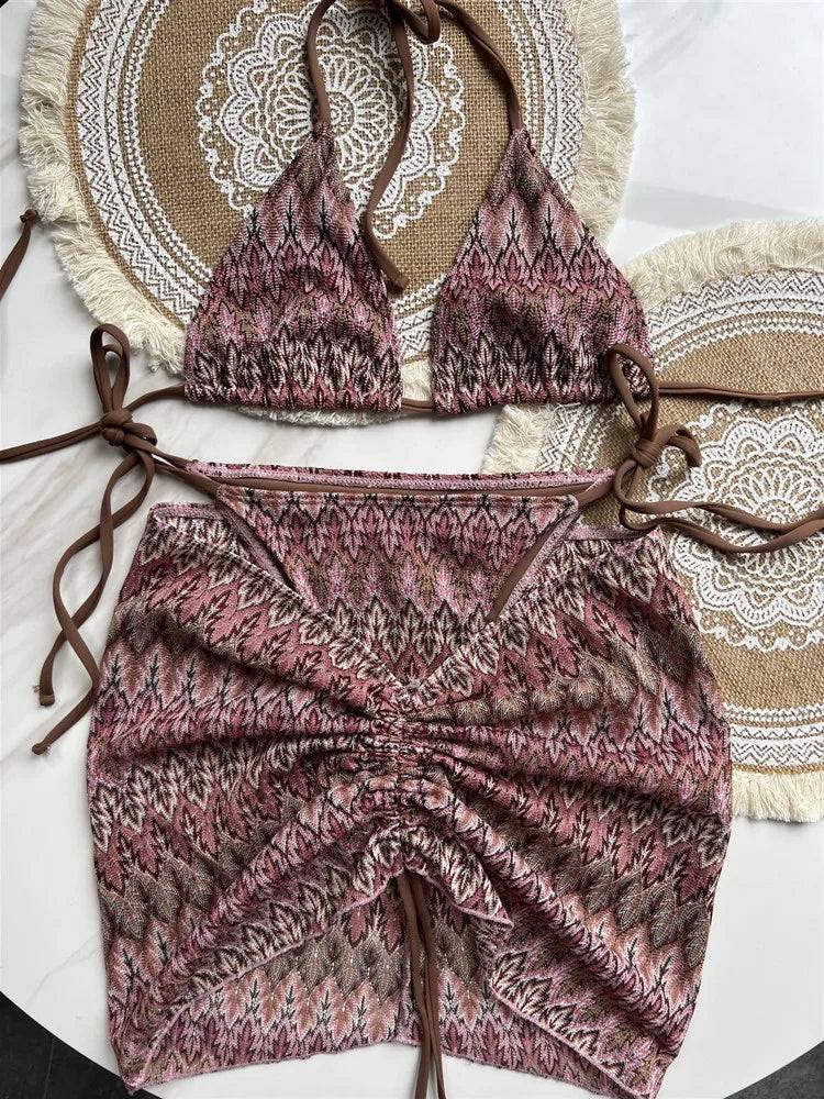 Conjunto Folhas Multicores com Saia - Vento Maré