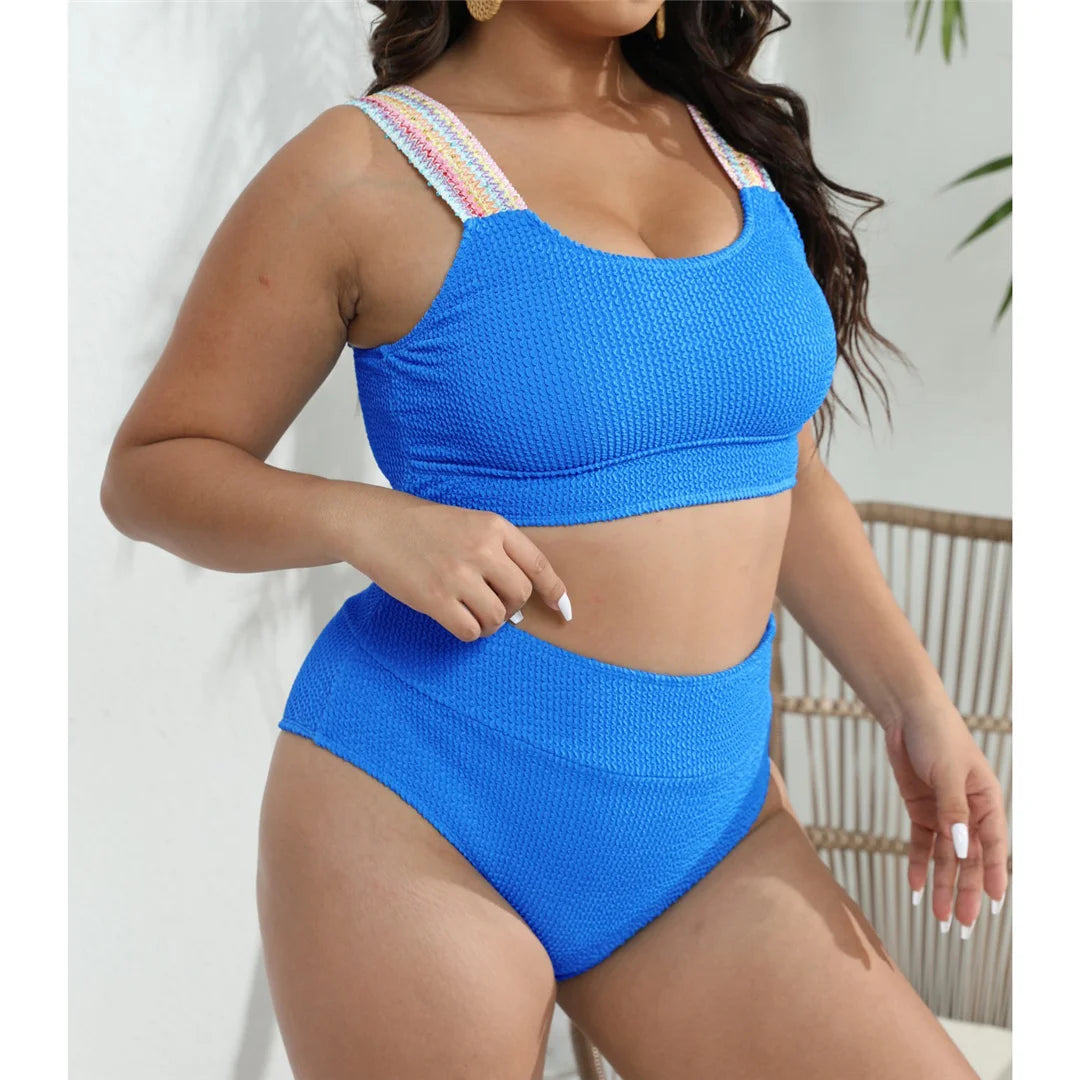 Biquíni Plus Size Azul Push Up - Vento Maré