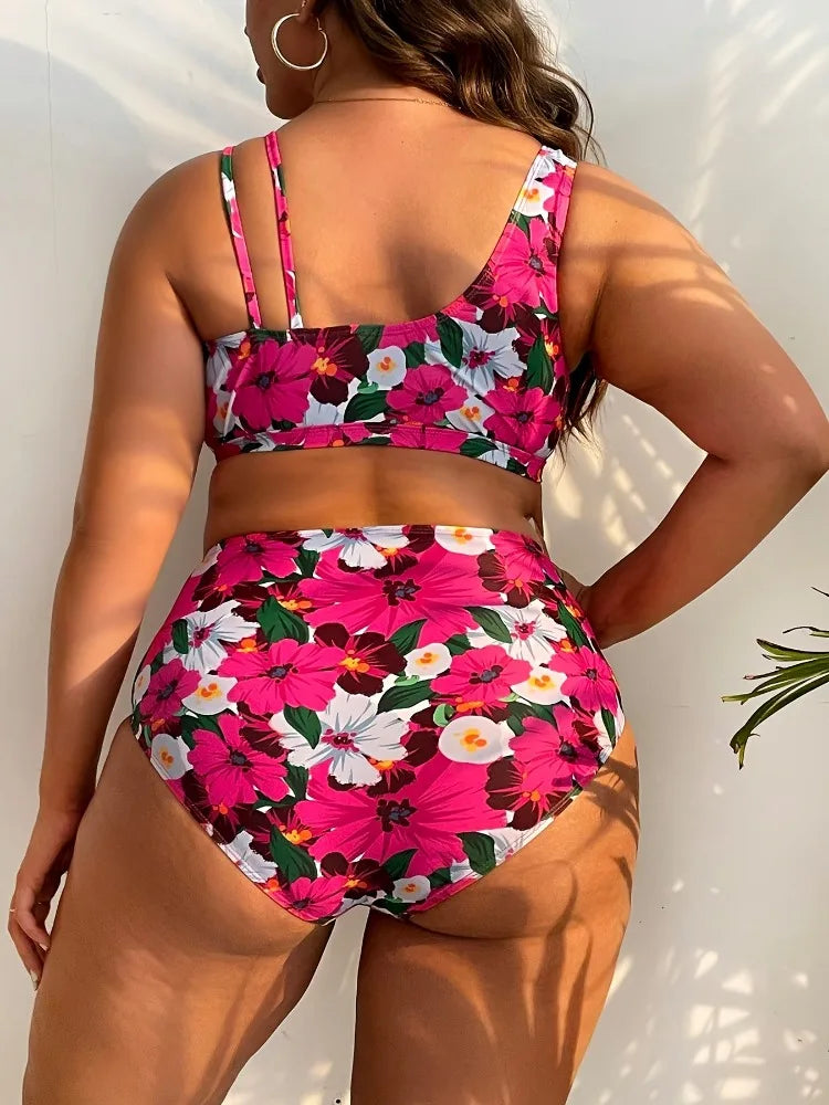Biquíni Plus Size Meia Estampa Floral - Vento Maré
