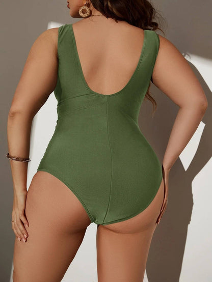 Maiô Plus Size Cruzado Spandex - Vento Maré 