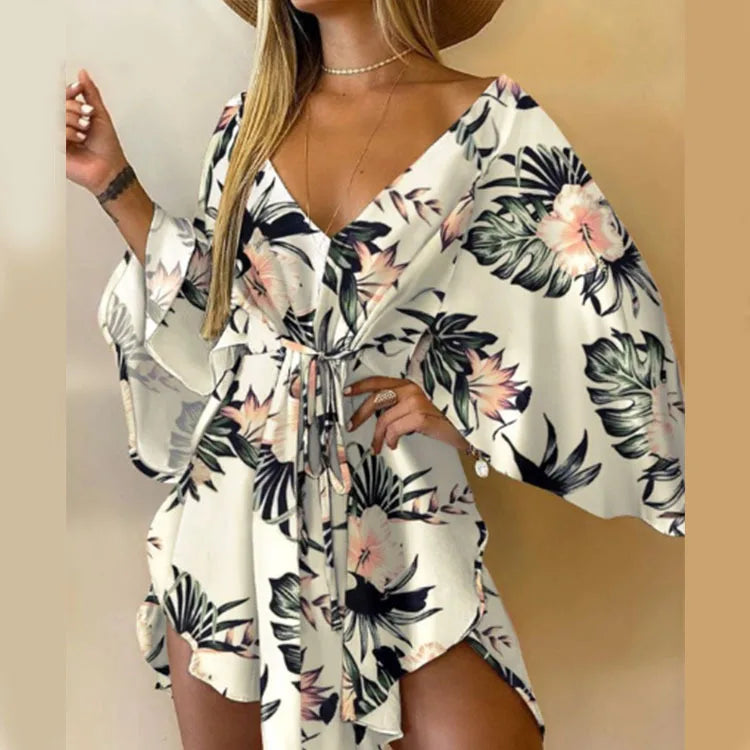 Vestido Boho - Manga Morcego