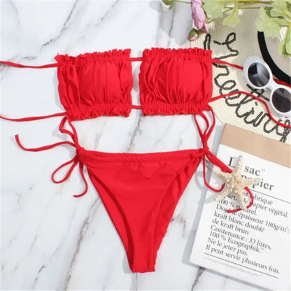 Biquíni Pleated Chic – Conjunto Mini Tanga - Vento Maré 