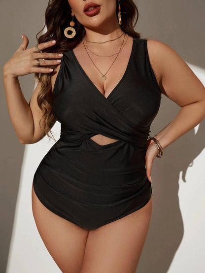 Maiô Plus Size Cruzado Spandex - Vento Maré 
