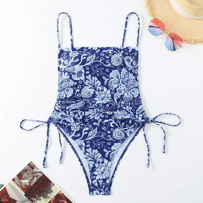 Maiô Sexy com Cordão e Detalhes Pinçados