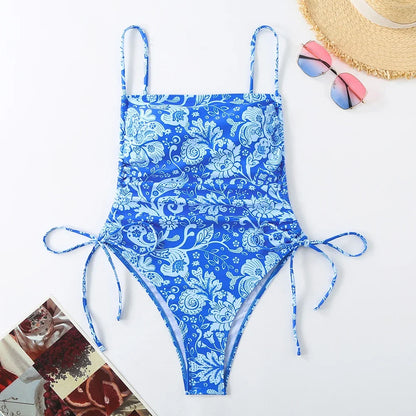 Maiô Sexy com Cordão e Detalhes Pinçados