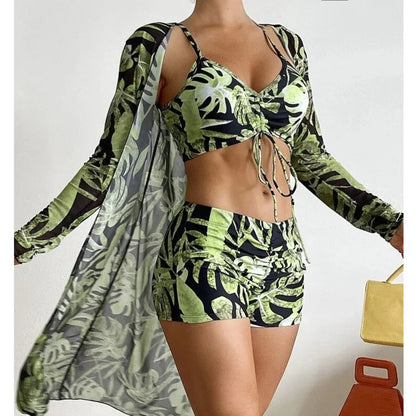 Conjunto Push-Up Cintura Alta com Saída Manga Longa