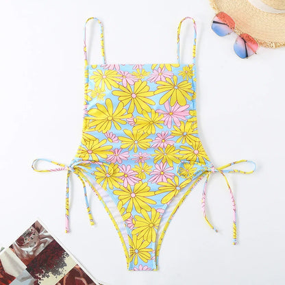 Maiô Sexy com Cordão e Detalhes Pinçados